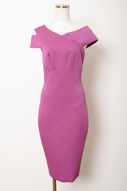 【TED　BAKER】　ピンクアシンメトリー（2）｜レンタルドレス